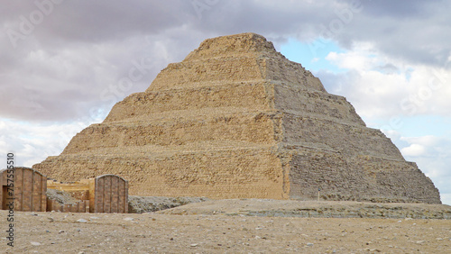 The Step Pyramid of King Djoser  Djeser or Zoser  in Cairo  Egypt.