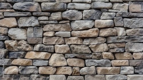 Uneven stone wall as background  gray color pattern of original stone wall surface decorative modern style design