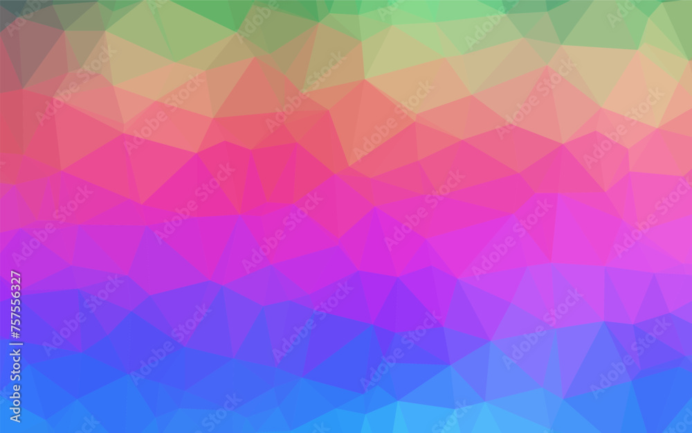 Fototapeta premium Light Multicolor, Rainbow vector triangle mosaic template.