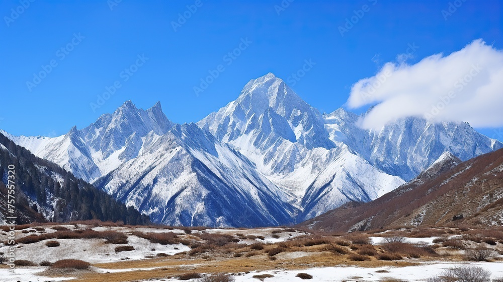 Snow Mountain Background, Beautiful view Snow Mountain Background, Beautiful view