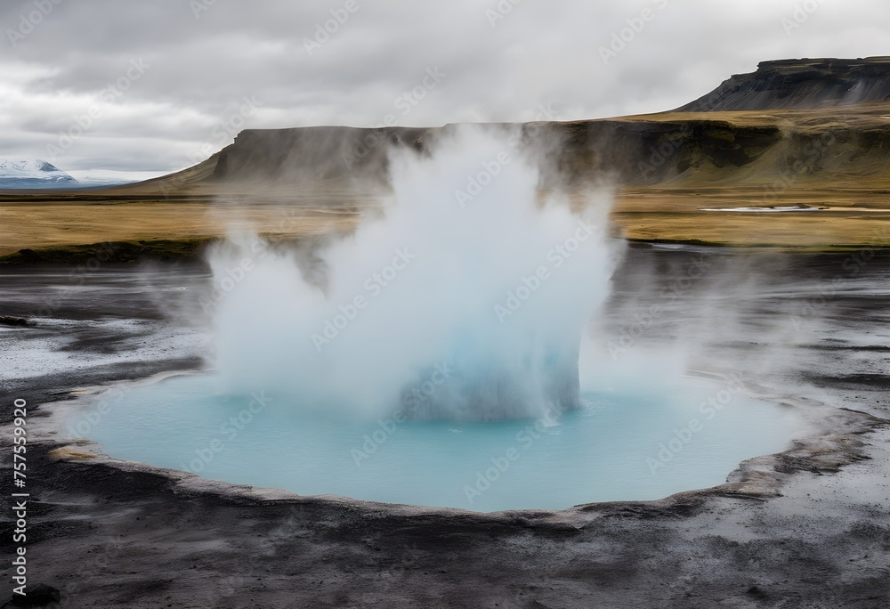 A view of a Geysir in Iceland