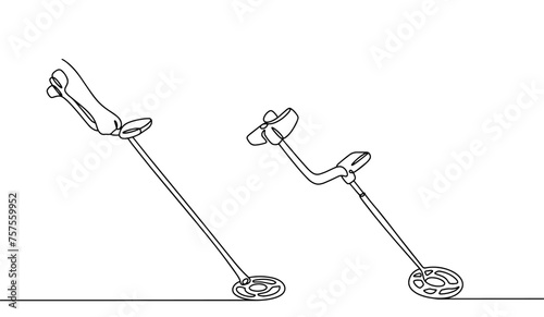 Two mine detectors for finding laid mines