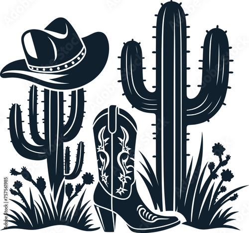 Different types of cactus plants realistic decorative icons set isolated on white background. Vector illustration photo