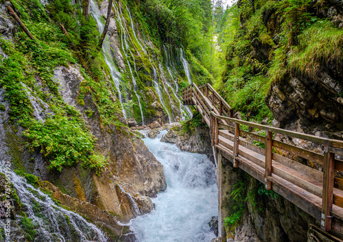 Wildromantische Wimbachklamm im Nationalpark Berchtesgaden
