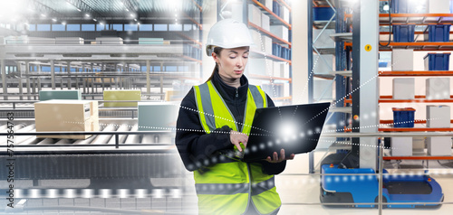 Industrialist woman. Girl e...