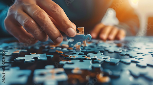 A person solving a tough puzzle, showing how to fix problems in business photo