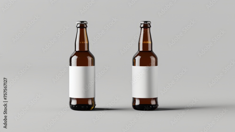 Beer Bottle Mock Up Blank Label