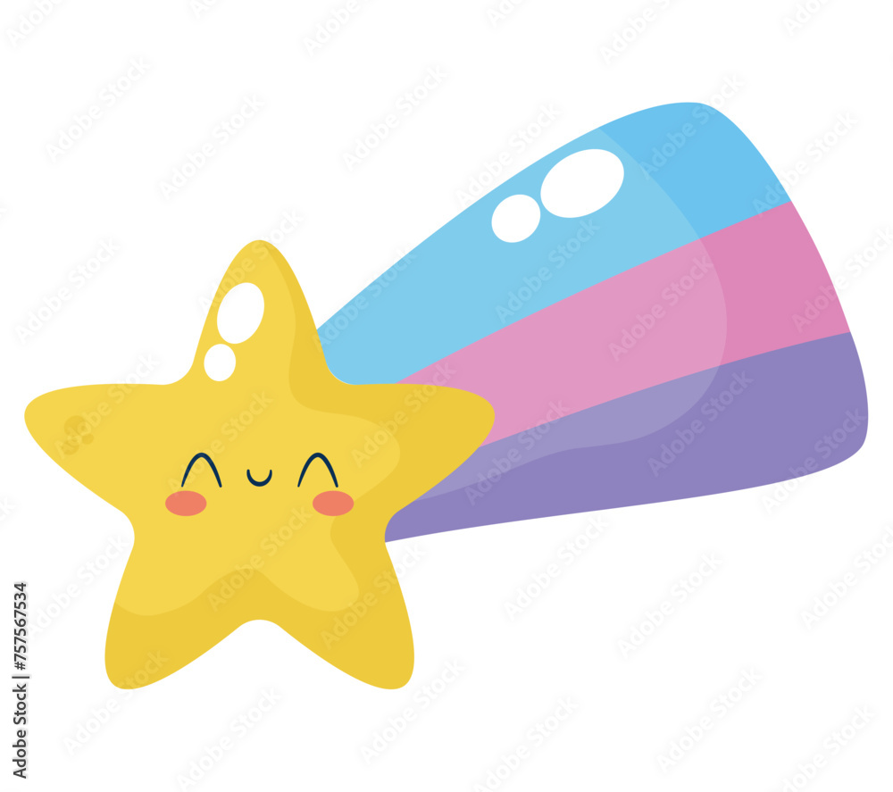 Fototapeta premium weather shooting star cute