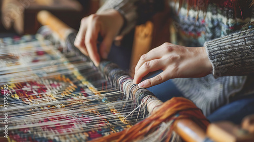 A person weaving a tapestry, representing integration and collaboration in business workflows