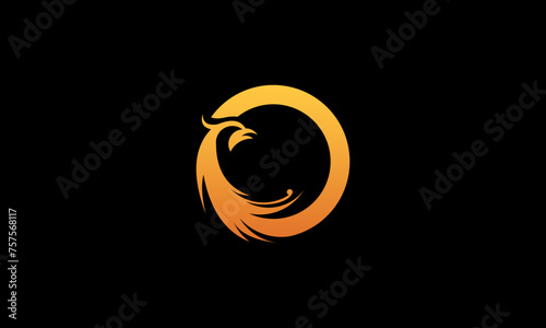 abstract phoenix bird head icon logo design vector illustration