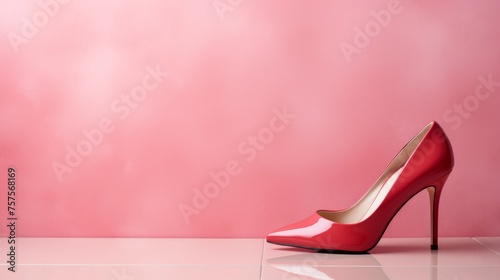 Fashion Elegance Pair of Stylish High-Heeled Shoes in Perfect Position