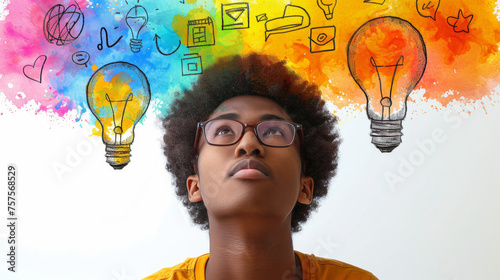 Black teen full of ideas