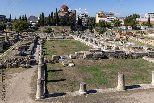 Kerameikos, ruins of the ancient city district, Athens, Greece photo