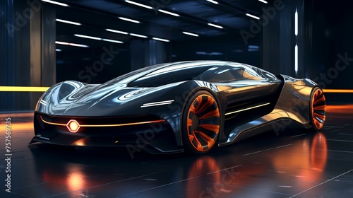 Futuristic Sports Car Design Generated by Artificial Intelligence