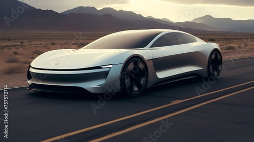 Futuristic Electric Vehicle (EV) Car or Luxury Sports Car: Fast Vehicle © Devian Art