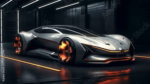 Futuristic Sports Car Concept - 8K/4K Photorealistic photo