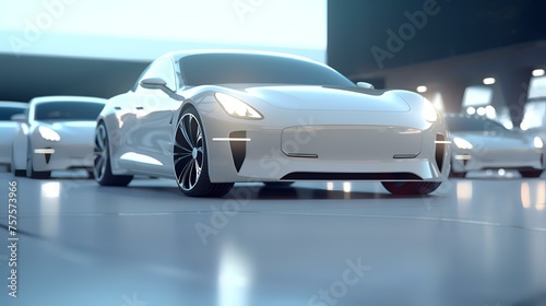 Elegant White Luxury Transportation  3D Render