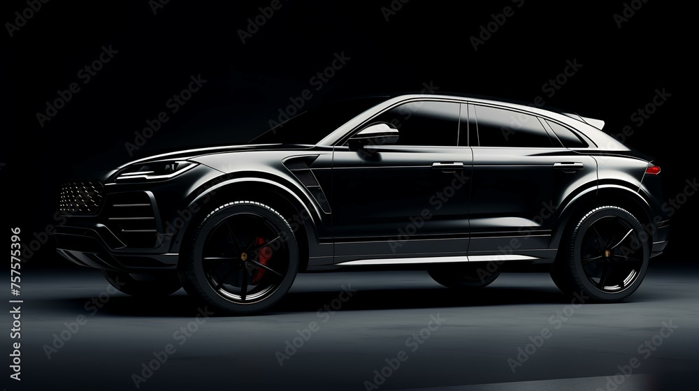 Matte Black Luxury SUV - Expensive Sports Car

