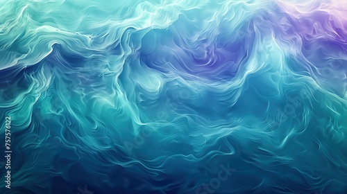 Abstract Ocean Waves in Hues of Blue and Purple at Dusk