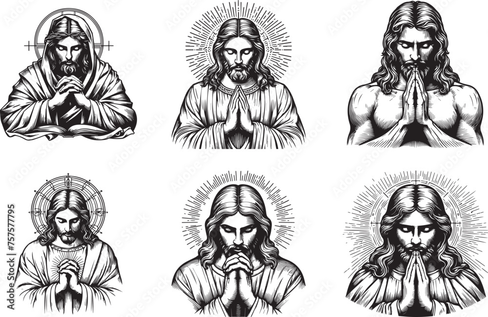 Divine Contemplation: Jesus in Prayer set