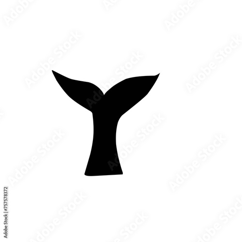Whale tail silhouette