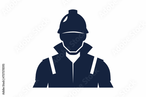 solder silhouette and on white background