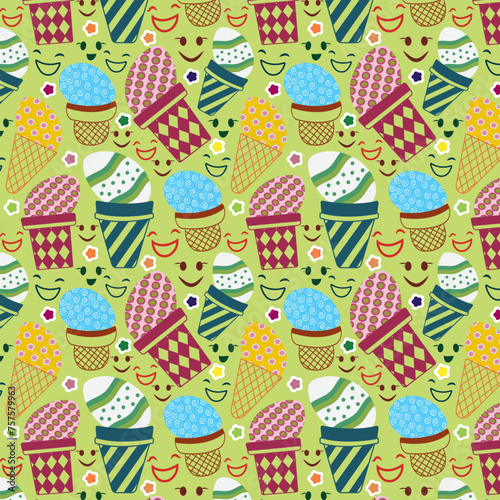 Happy Easter seamless vector pattern