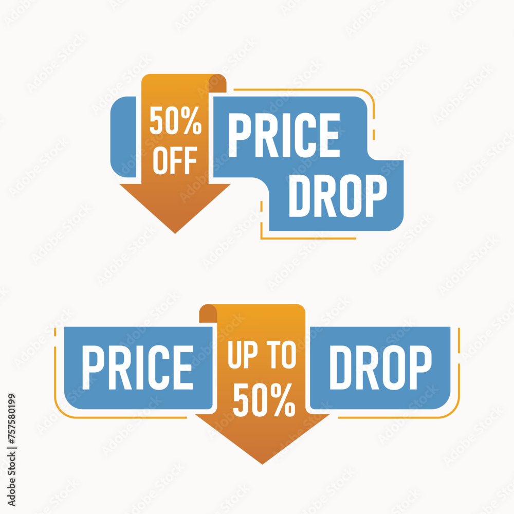 Modern price drop sale special offer banner vector Modern price drop sale special offer banner vector