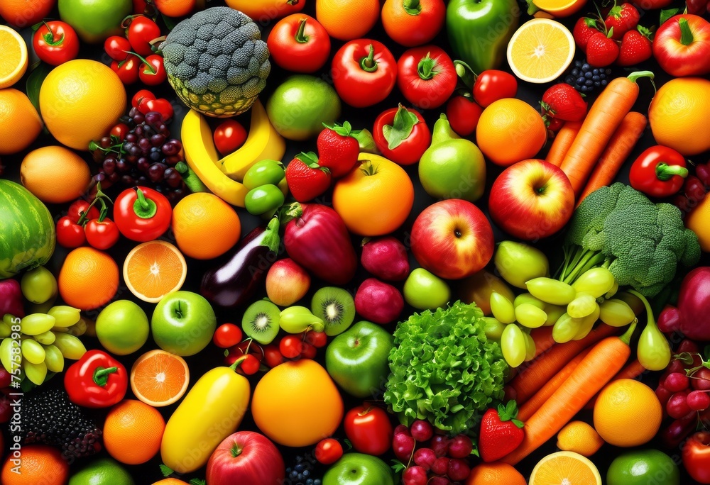 illustration, fresh vegetables fruits improving health benefits,  fresh,  nutrition,  wellness,  diet,  healthy,  nourishment,  vitamins,  minerals