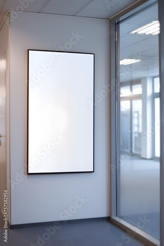 Blank poster on the office.