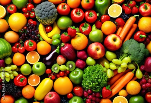 illustration, fresh vegetables fruits improving health benefits, fresh, nutrition, wellness, diet, healthy, nourishment, vitamins, minerals