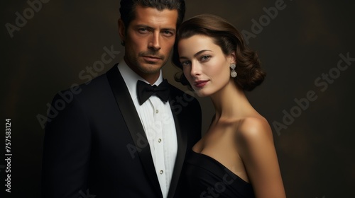 Timeless Elegance Couple Exudes a Classic Look in Simple Attire