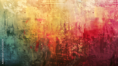 Colorful abstract grunge faded background  vintage style.