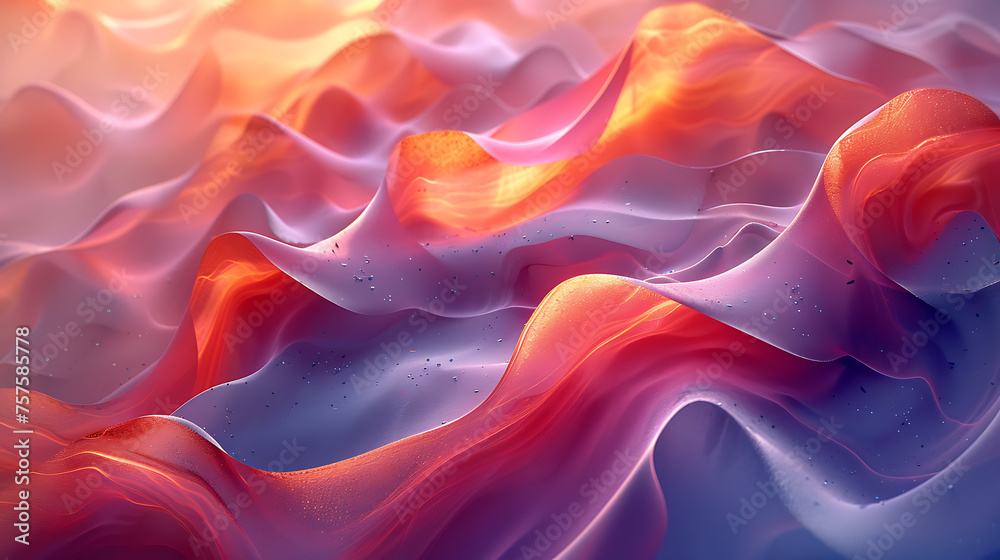 Obraz premium Vibrant abstract 3D wallpaper featuring colorful shapes, ideal for futuristic design concepts