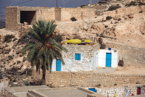 House in Toujane Berber village near Matmata city, Kebili Governorate, Tunisia photo