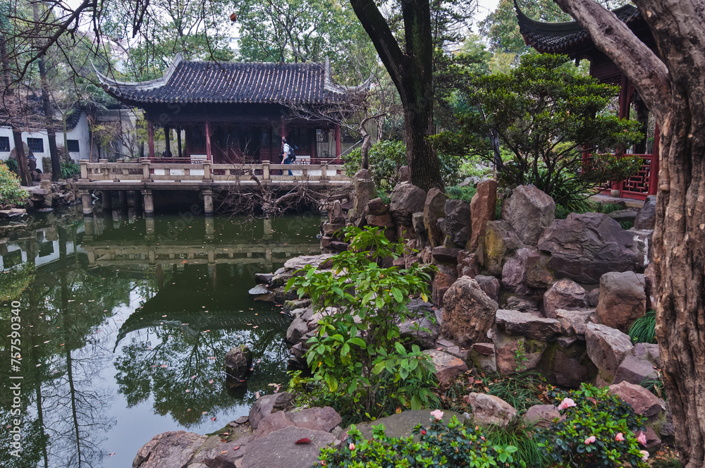 Nine Lions House pavilion in YuYuan, Garden of Happiness in Shanghai China Nine Lions House pavilion in YuYuan, Garden of Happiness in Shanghai China