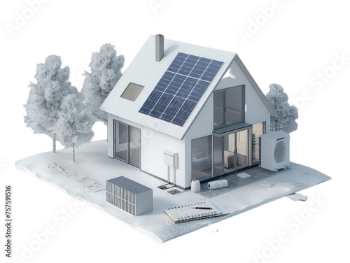 The concept of a modern smart home.