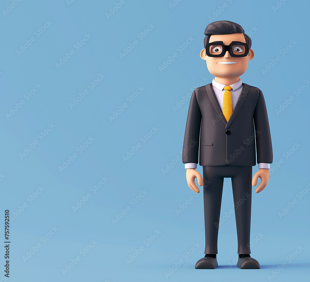 3d cartoon character of office man, generative ai 3d cartoon character of office man, generative ai