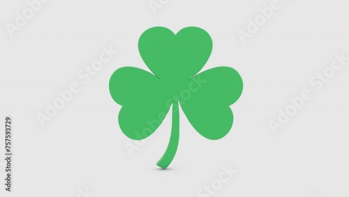 3D animation of spinning Shamrock