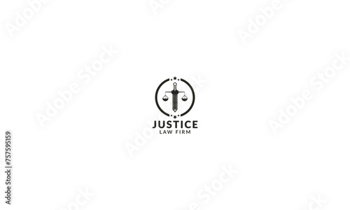 Stately law firm emblem exuding professionalism and trustworthiness, with refined aesthetics.