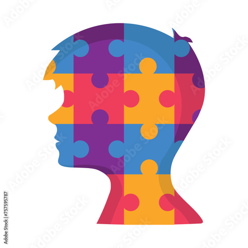 autism puzzle head