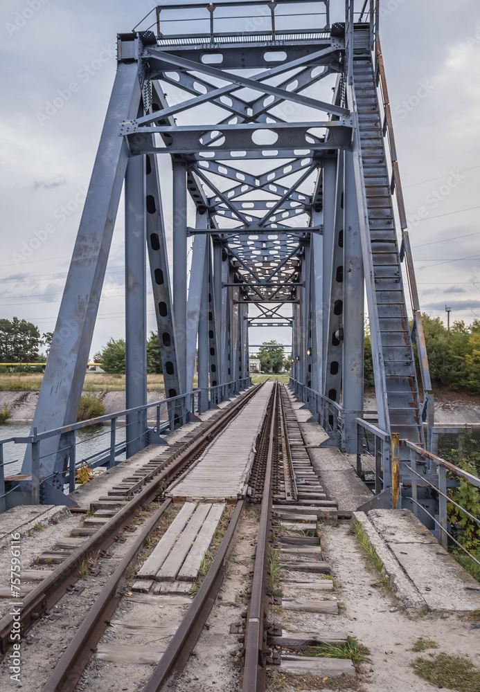 Railway bridge in Chernobyl Nuclear Power Plant, Ukraine