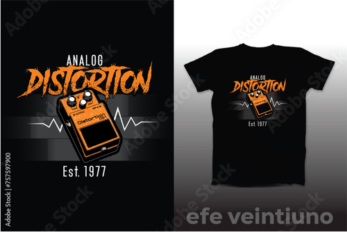 distortion pedal t-shirt design