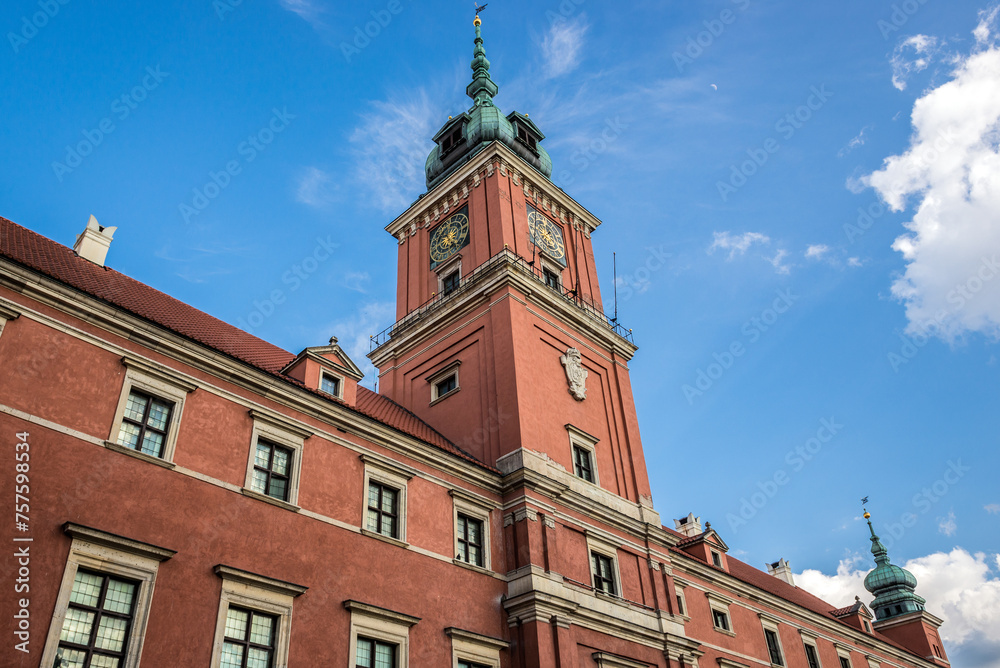 Royal Castle located on Castle Square on the Old Town of Warsaw, capital city of Poland