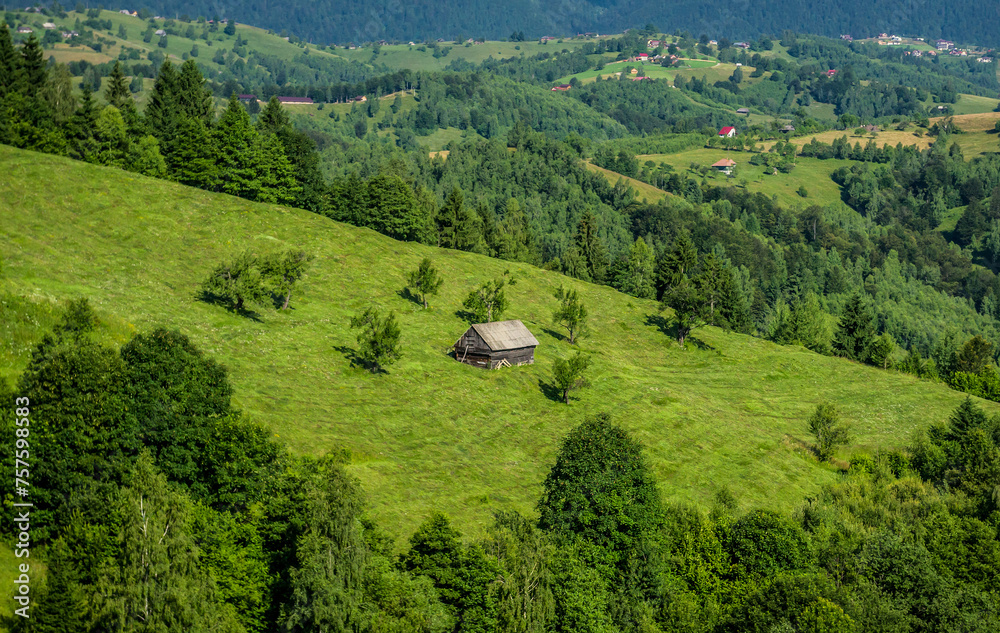 Landscape in Carpathians in Transylvania region of Romania