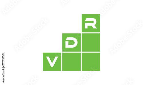 VDR initial letter financial logo design vector template. economics, growth, meter, range, profit, loan, graph, finance, benefits, economic, increase, arrow up, grade, grew up, topper, company, scale photo