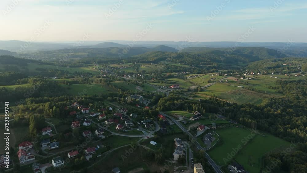 Beautiful Landscape Mountains Bieszczady Polanczyk Aerial View Poland Beautiful Landscape Mountains Bieszczady Polanczyk Aerial View Poland