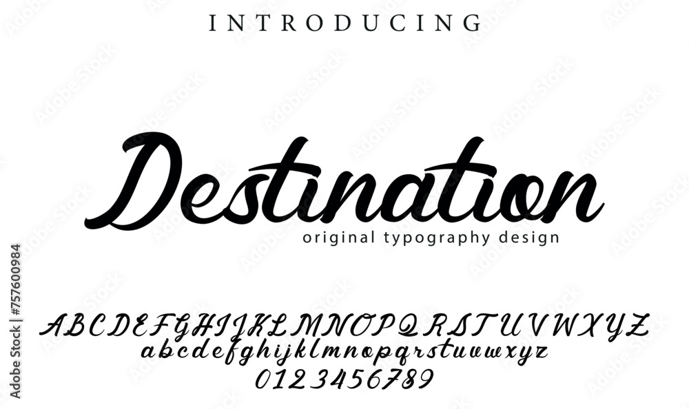 Destination Font Stylish brush painted an uppercase vector letters, alphabet, typeface Destination Font Stylish brush painted an uppercase vector letters, alphabet, typeface