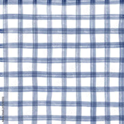 Navy Blue Plaid Hand Drawn Background Overlay