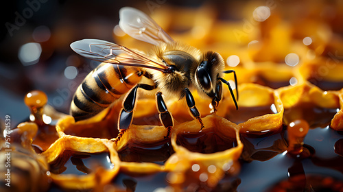 Macro photo of bee © ma